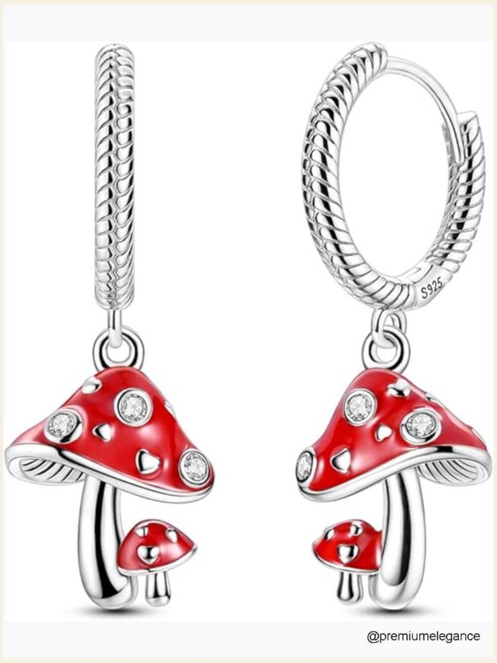 Sterling Silver Dangle Earrings Cubic Zirconia Lightweight Drop Hoops